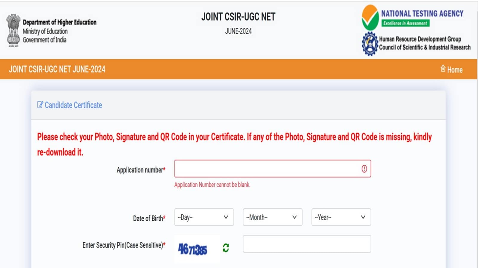 CSIR UGC NET June 2024 certificate issued at csirnet.nta.ac.in, download link here | Competitive Exams