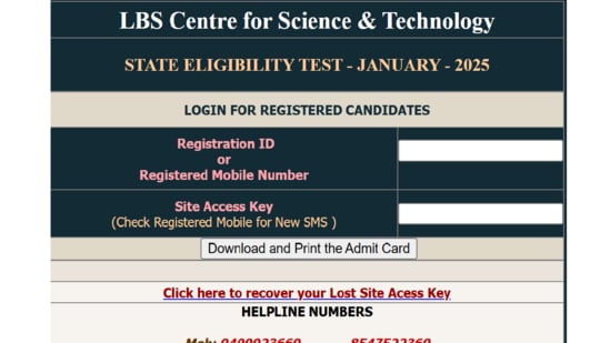 Kerala SET January Admit Card 2025 out at lbsedp.lbscentre.in, download link here | Competitive Exams