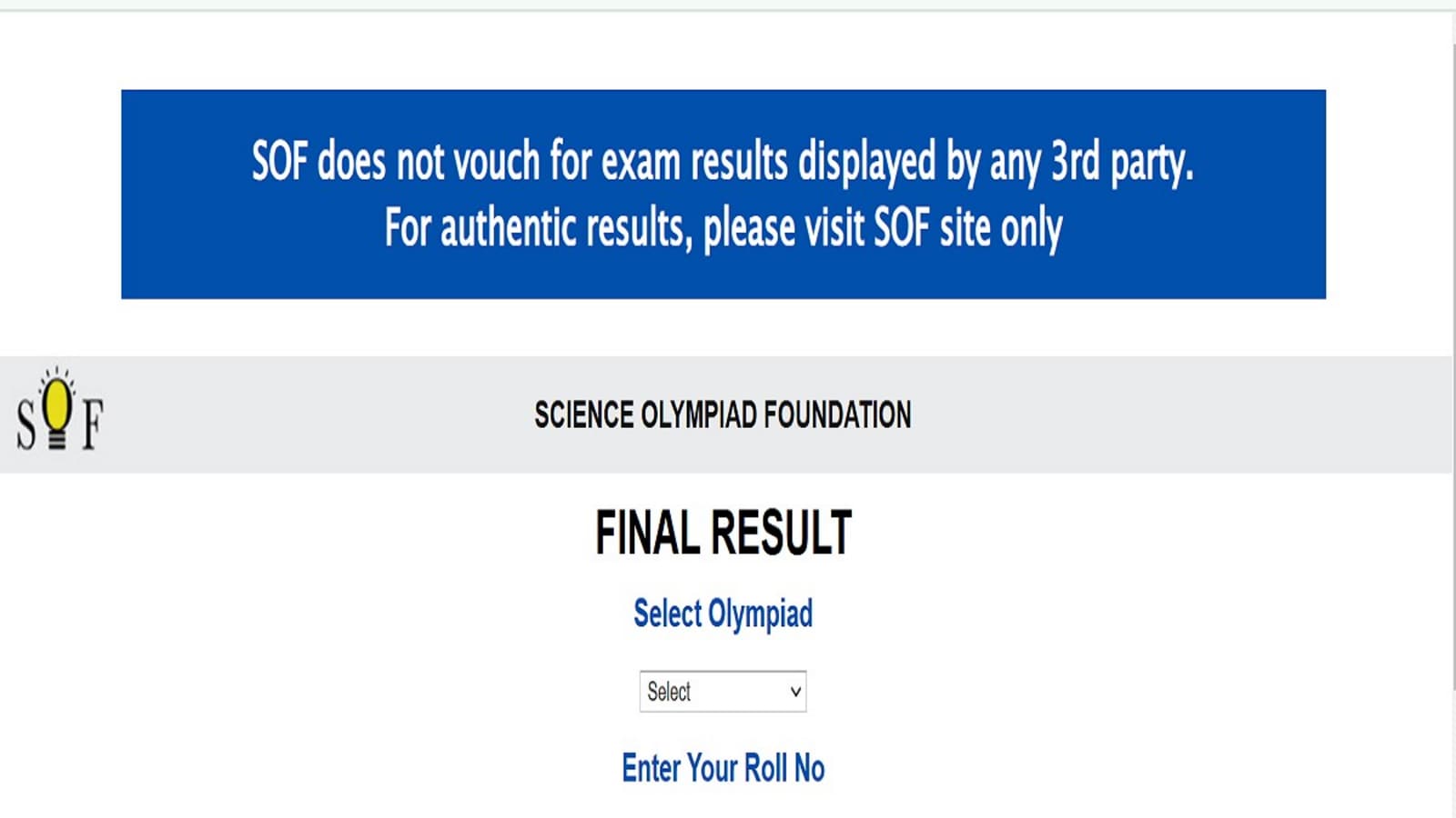 SOF NSO Result 2024 declared at sofworld.org, direct link to check here