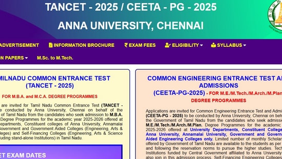 TANCET 2025 notification released at tancet.annauniv.edu, apply from January 24 | Competitive Exams